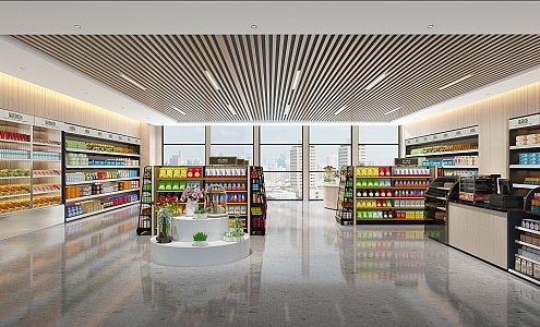 Modern Supermarket 3d model