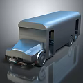 Modern Silver Van With Sleek Exterior Design And Reflective Shiny Surface 3d model