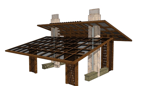 New Chinese Pavilion 3d model