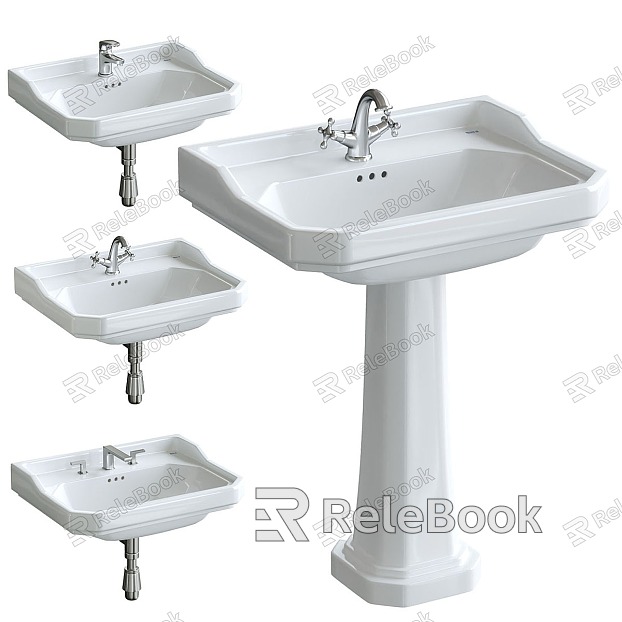 Washing table vertical basin model