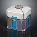 Commercial Equipment Hexagonal Structure With White Gray Body Blue Doors And Circular Top