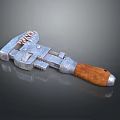 Adjustable Heavy Duty Hardware Wrench With Metal Body And Wooden Handle