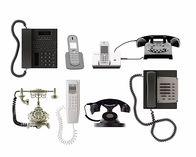 Modern telephone telephone combination 3d model Modern telephone telephone combination 3d model