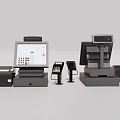 Cash register machine 3d model