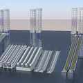 Modern Hotel Elevator Lobby With Transparent Glass Shafts And Spacious Design