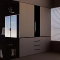 Modern Wardrobe Interior Design With Glass Doors White Cabinetry And Window Blinds