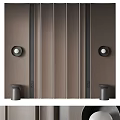 Modern Bed Background Wall Design With Vertical Wooden Panels And Soft Lighting Accents