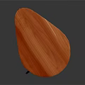 Stylish Triangular Wooden Coffee Table With Natural Grain Texture And Three Legs