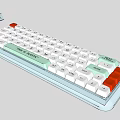 Wireframe Design of Computer Keyboard With Function Keys and Standard Layout 3d model
