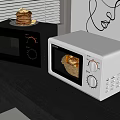 Home Kitchen Appliances Black And White Toaster Ovens Baking Pancakes And Roasting Meat
