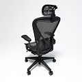 Comfortable Ergonomic Black Mesh Office Chair With Adjustable Headrest And Armrests