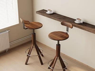 Modern Bar Chair Combination Bar Chair 3d model