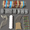 Gallery Frame Special-shaped Landscape Gallery Frame Leisure Pavilion Gallery Frame 3d model