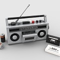 LEGO Toy Blocks Radio Recorder Home Appliances Vintage Tape 3d model