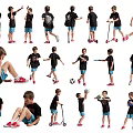 character multiplayer boy 3d model