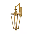 Gold and Silver Modern Wall Sconces with Geometric Frame and Glass Shade