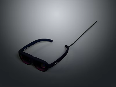 Black VR Headset Computer Accessory With Dark Lens And Comfortable Design 3d model