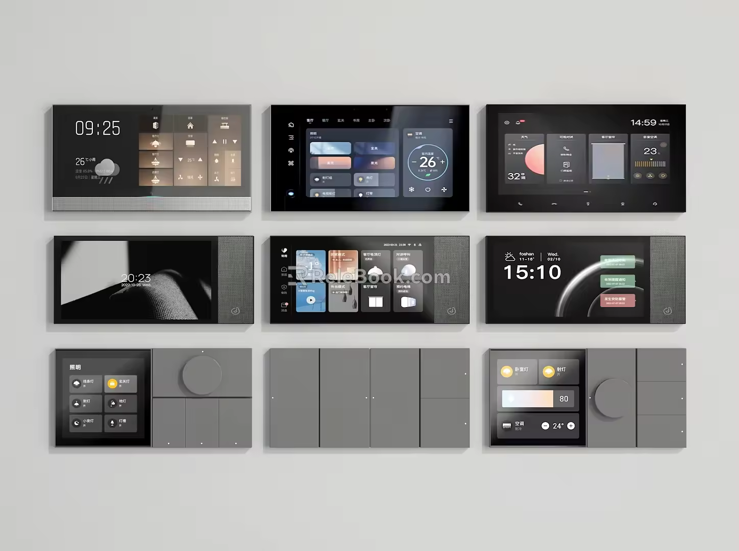 Switch Socket Switch Panel Display Socket Panel Smart Screen Induction Screen 3d model