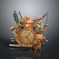Floor Clock Big Clock Retro Clock Retro Clock Retro Clock Large Clock Pendulum Furnishings 3d model
