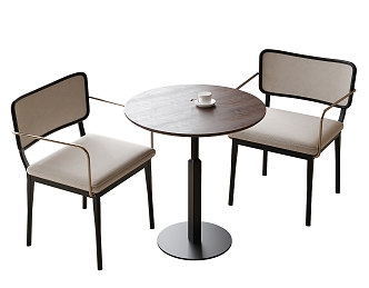 Modern Coffee Table and Chair Negotiation Table and Chair Casual Table and Chair Single Chair 3d model