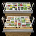 Assorted Fresh Foods At Self Service Food Bar
