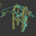 Yellow Heavy Duty Industrial Crane With Extended Boom And Cargo Lifting Structure