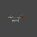 Green Thunderbird 2 Aircraft Model With Detailed Wing And Cabin Design