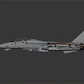 Modern Fighter Jet 3D Rendering With Sleek Design And Weapon Attachments 3d model