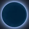 Tech-Integrated Commercial Equipment Featuring Blue Circular LED Dot Matrix 3d model