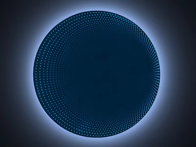 Tech-Integrated Commercial Equipment Featuring Blue Circular LED Dot Matrix 3d model
