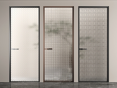 Glass single door 3d model