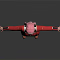 Game And Movie Character With Pink Hair In Red Dress Black Stockings And Red Boots