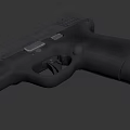 Black Modern Handgun Design With Ergonomic Grip Sleek Frame And Trigger 3d model