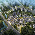 Aerial View Urban Planning With Traditional Buildings Modern High Rises Greenery And River