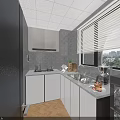 Modern Dining and Living Room Interior With Dining Table Chairs Sofa TV Plants and Art