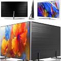 Modern Flat Screen TVs With Colorful Floral Displays And Sleek Design