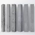 Concrete Columns With Various Textures And Surface Styles For Architectural Design