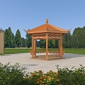 Park pavilion, rest pavilion, pavilion, Chinese pavilion, retro pavilion, national style pavilion, rest stool, park sign 3d model