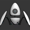 Advanced Space Exploration Robotic Probe With White Egg Shaped Body And Mechanical Legs 3d model