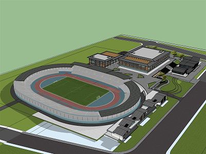 New Chinese Gymnasium Building Sports Building 3d model