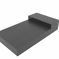 Modern Coffee Table Design With Black Marble And Wood Grain Sections 3d model