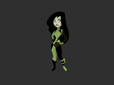 Disney Shego character cartoon character anime image 3d model