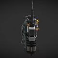 Tactical Weapon Control Unit Featuring NRK2 MC2 Antenna and Yellow Text Display Screen 3d model
