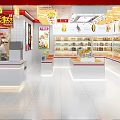 Bright Modern Specialty Store Interior With Product Shelves And Front Counter