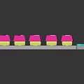 RGB Backlit Mechanical Gaming Keyboard With Colorful Purple Pink Keycaps And LED Lights
