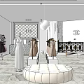 Luxury Chanel Clothing Store Front With Window Display And Interior Clothing Racks