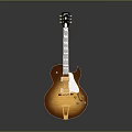 Classic Brown Sunburst Electric Guitar With Wooden Body And Inlaid Fingerboard