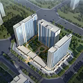 Urban Aerial Planning with High Rise Buildings Central Green Space and Road Network