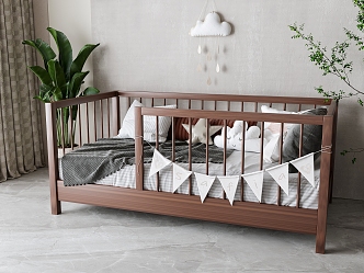 Nordic Children's Bed 3d model