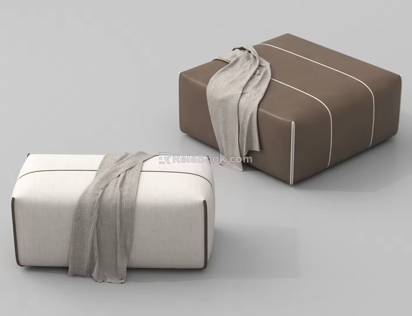 Modern sofa stool low collapse pier 3d model